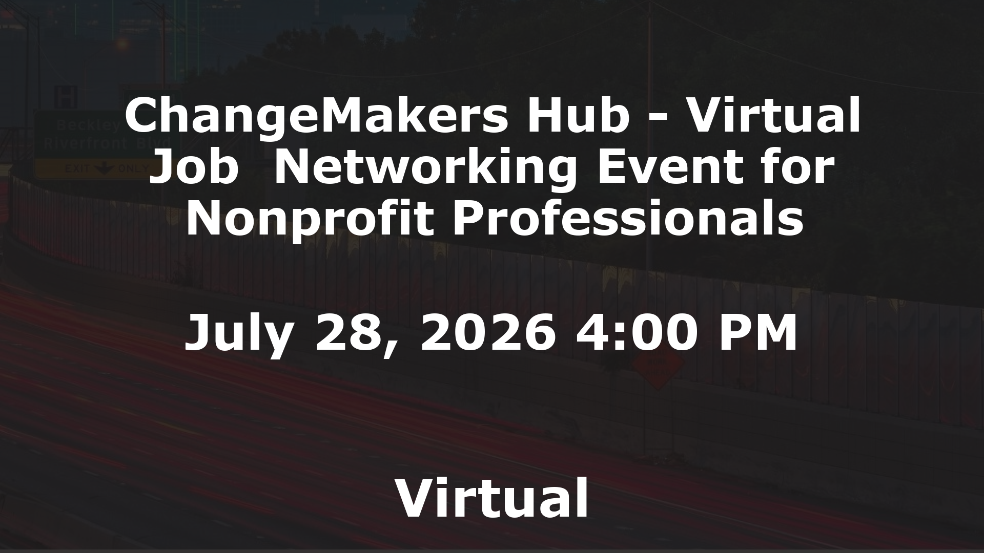 ChangeMakers Hub - Virtual Job  Networking Event for Nonprofit Professionals event image